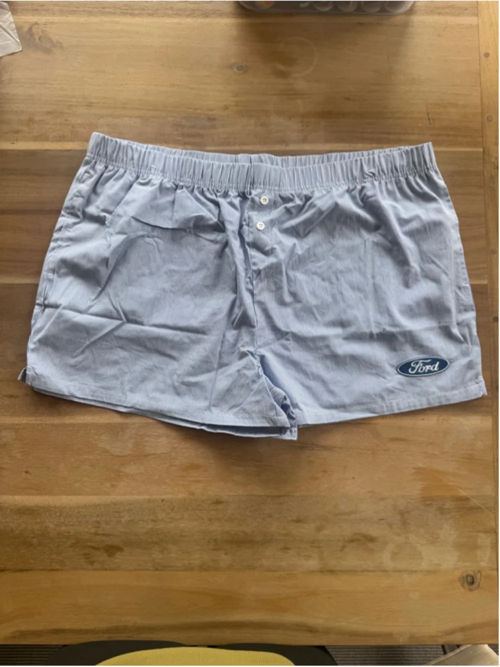 Ford Men's Blue White Striped Boxers XL